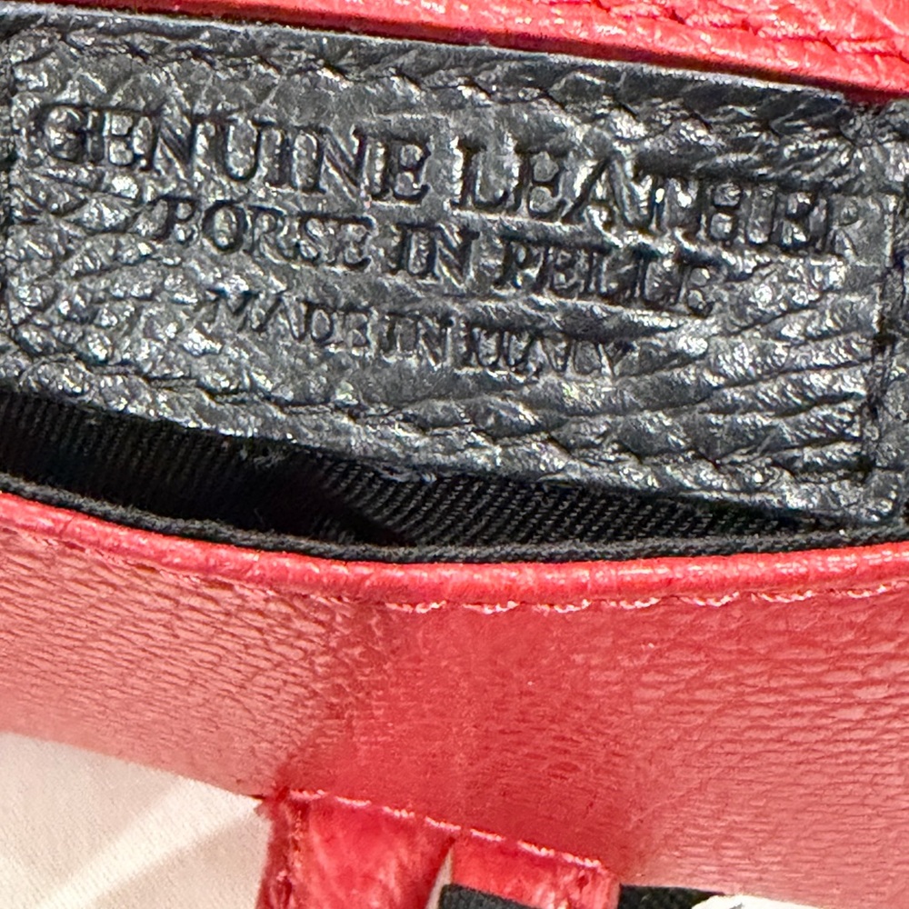 Marlon Firenze Red Leather Crossbody Bag - Picture 9 of 14